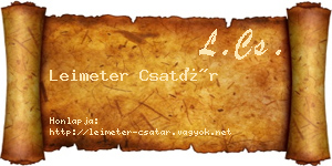Leimeter Csatár névjegykártya